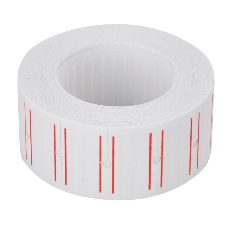 MFLABEL 12 Rolls 7200 White Price Gun Labels for Mx-5500 - with Double Red Line Visibility, Refill Ink Roll & Disposable Gloves for Easy Loading - Image 4